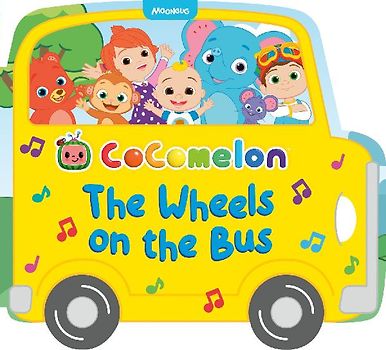 CoComelon Wheels On The Bus Shaped Board Book
