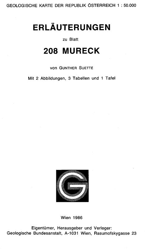 Erläuterungen zu Blatt 208 Mureck