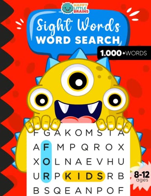 Sight Words Word Search for Kids ages 8-12: 101 Word Search Puzzles, High Frequency Words Activity Book ages 8, 9, 10, 11, 12