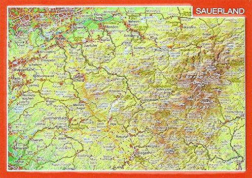 Reliefpostkarte Sauerland