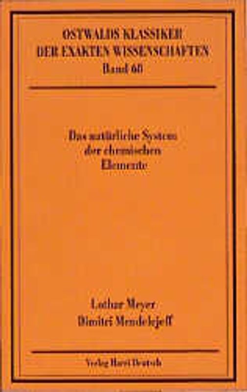 Das natürliche System der chemischen Elemente