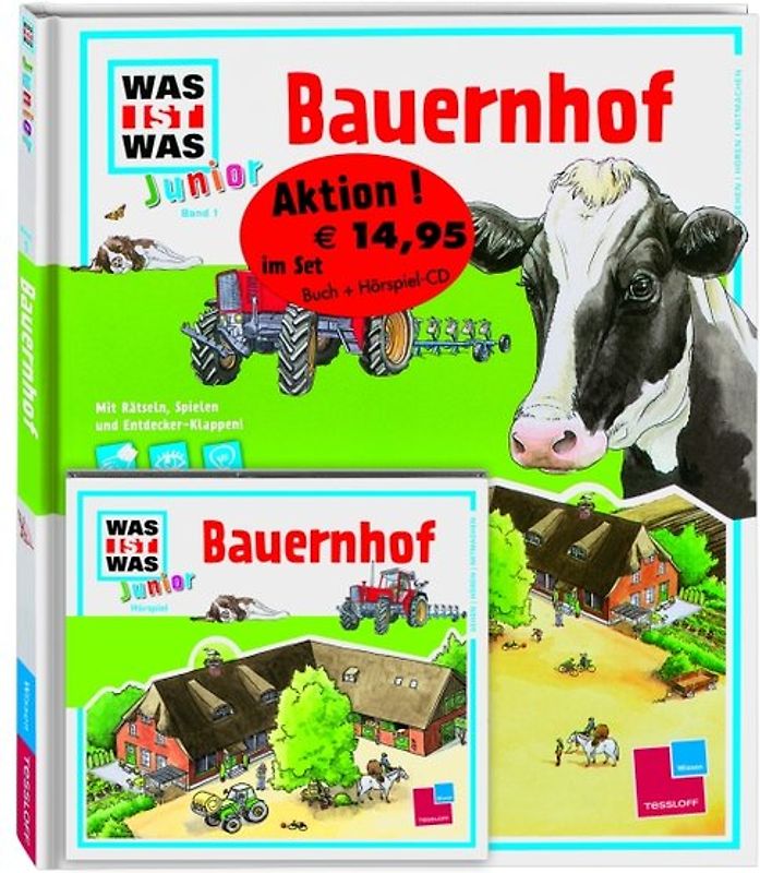 WAS IST WAS Junior Set: Bauernhof Buch & Hörspiel-CD