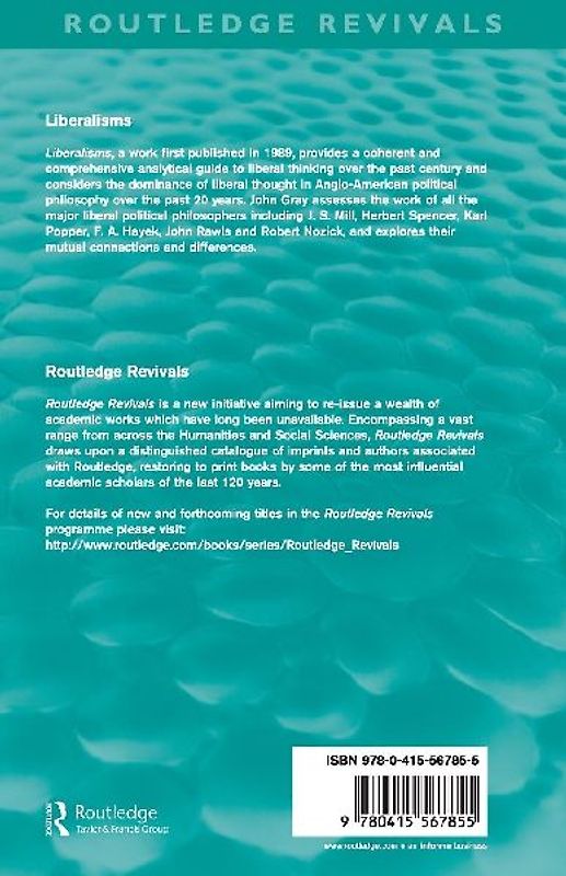 Liberalisms (Routledge Revivals)