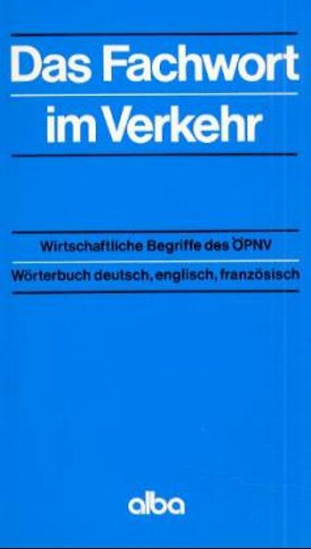 Das Fachwort im Verkehr