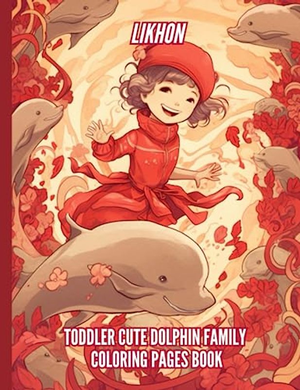 Likhon Toddler Cute Dolphin Family Coloring Pages Book