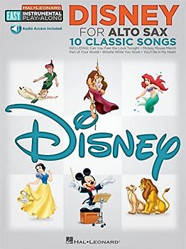 Easy Instrumental Play-Along: Disney For Alto Sax (Hal Leonard Easy Instrumental Play-Along): Alto Sax Easy Instrumental Play-Along Book with Online Audio Tracks