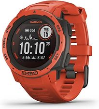 Garmin Instinct Solar 45 mm rouge et bracelet en silicone rouge
