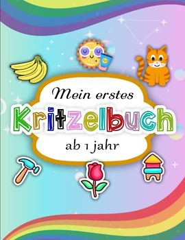 Mein erstes malbuch zum Kritzeln ab 1 jahr - Kunstunterricht: Mein erstes Malbuch zum kreativ Kritzeln und Ausmalen! Dickes Ausmalbuch | Ausmalen Zum Entspannen