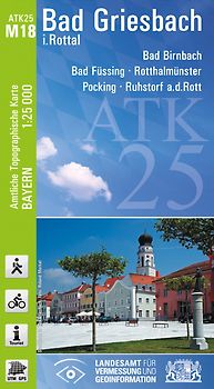 ATK25-M18 Bad Griesbach i.Rottal (Amtliche Topographische Karte 1:25000)