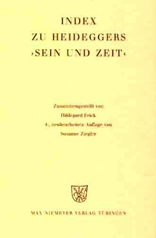Index zu Heideggers "Sein und Zeit"