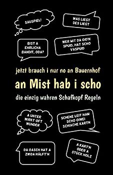 Schafkopf Buch - Meine Schafkopf-Runden - Schafkopf Sprüche bayrisch: jetzt brauch i nur no an Bauernhof - Schafkopf Block / Punkteliste / Spielblock DIN A5 schwarz