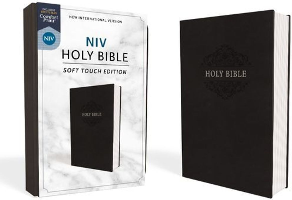 NIV, Holy Bible, Soft Touch Edition, Imitation Leather, Black, Comfort Print