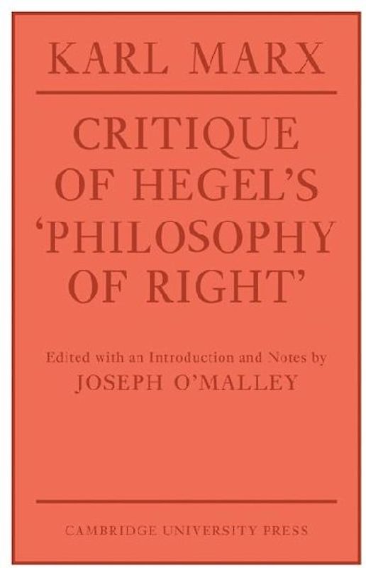 Critique of Hegel's 'Philosophy of Right'