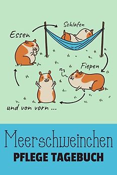 Meerschweinchen Pflege Tagebuch: Checkliste zum Ausfüllen für Kinder zur eigenständigen Meerschweinchenpflege I Motiv: lustiger Tagesaublauf