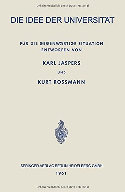 Die Idee der Universität