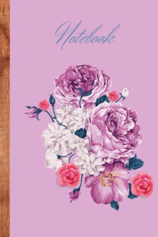 Floral Notebook Journal for Women and Girls: Beautiful White and Pink Flower Notebook 6"x9" with Matte Hardcover and 102 Lined pages, for Gifts, Office, Work or School