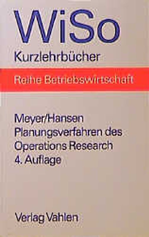 Planungsverfahren des Operations Research