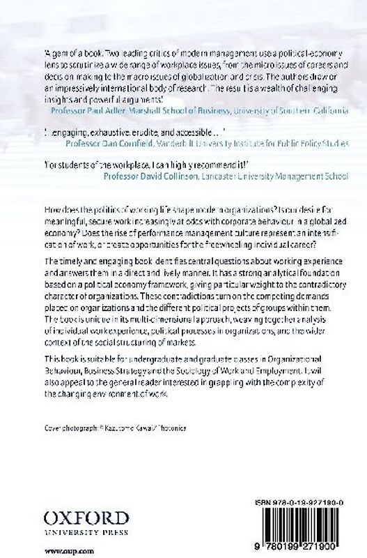 The Politics of Working Life