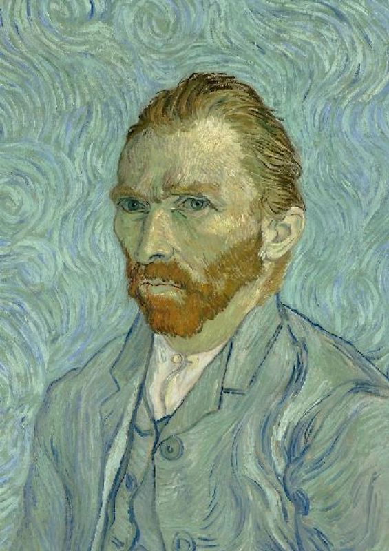 Notizbuch A4 blanko Softcover - Motiv "Selbstporträt" Vincent van Gogh - 100 Seiten - FSC Papier