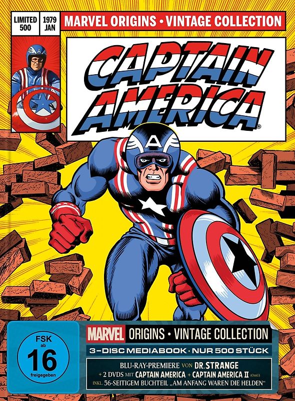 Marvel Origins | Captain America I+II + Dr. Strang Blu-ray Disc