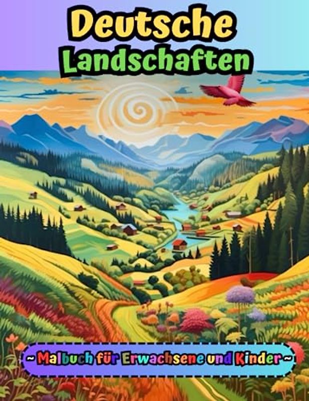 Deutsche Landschaften Malbuch für Erwachsene und Kinder: Ein Malbuch für Groß und Klein - Einblicke in die deutsche Natur