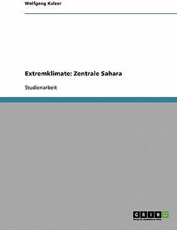 Extremklimate: Zentrale Sahara