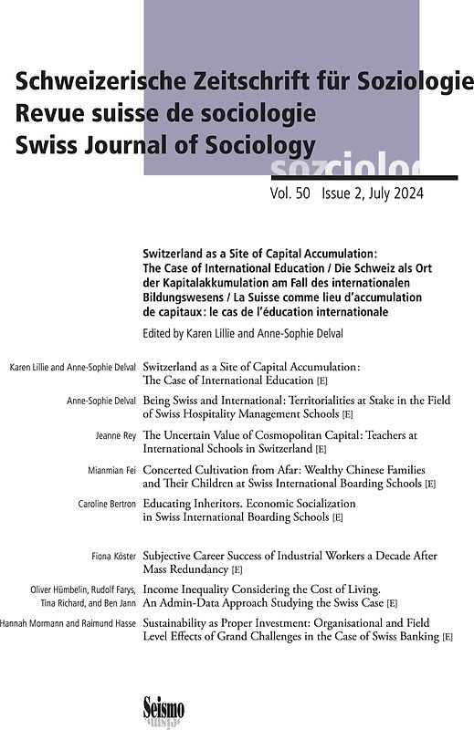 Schweizerische Zeitschrift für Soziologie