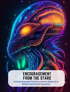 Encouragement from the Stars: Intricate Grayscale Portraits of Cosmic Beings for a Mindful and Creative Experience