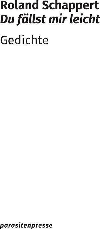 Du fällst mir leicht