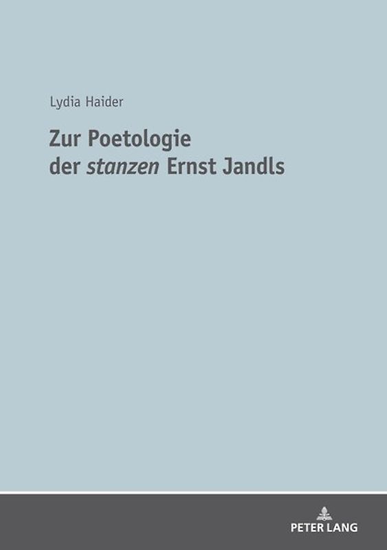 Zur Poetologie der «stanzen» Ernst Jandls