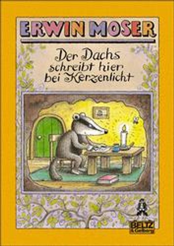 Der Dachs schreibt hier bei Kerzenlicht. Kleine Tierkunde