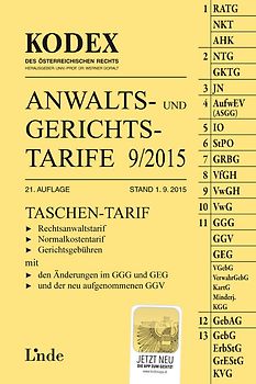 KODEX Anwalts- und Gerichtstarife 9/2015