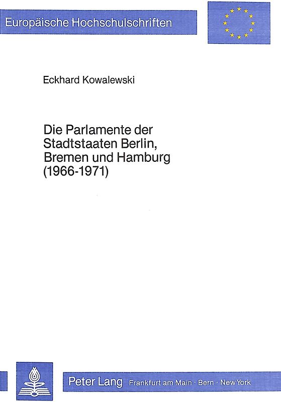 Die Parlamente der Stadtstaaten Berlin, Bremen und Hamburg (1966-1971)