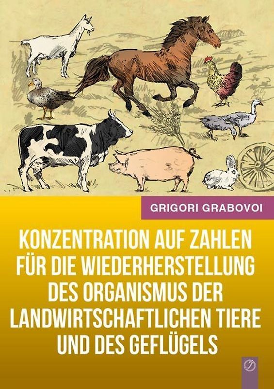 Konzentration auf Zahlen für die Wiederherstellung des Organismus der landwirtschaftlichen Tiere und des Geflügels