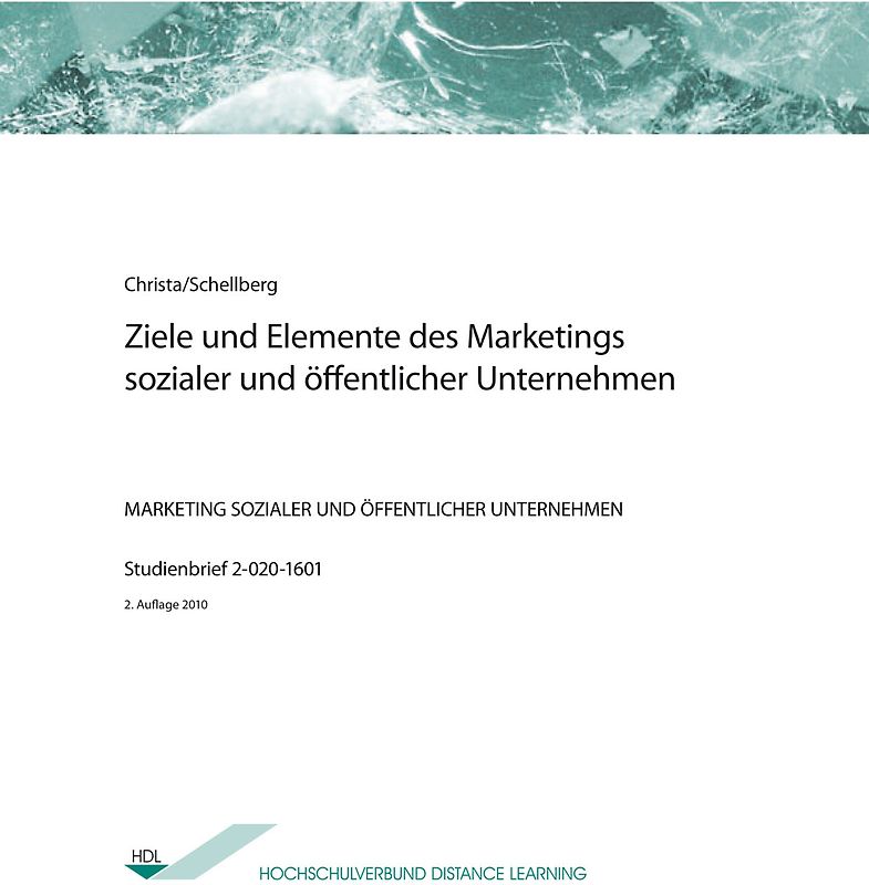 Ziele und Elemente des Marketings sozialer und öffentlicher Unternehmen