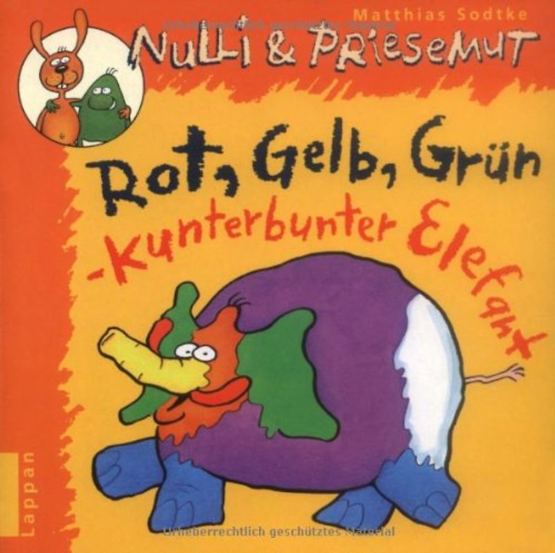 Rot, Gelb, Grün - kunterbunter Elefant