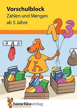 Vorschulblock ab 5 Jahre für Junge und Mädchen. Zahlen schreiben lernen und Mengen erfassen