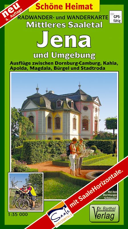 Radwander- und Wanderkarte Mittleres Saaletal, Jena und Umgebung