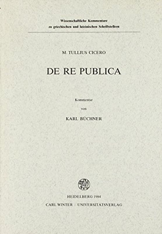 M. Tullius Cicero: De re publica