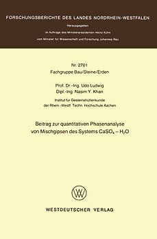 Beitrag zur quantitativen Phasenanalyse von Mischgipsen des Systems CaSO4 — H2O