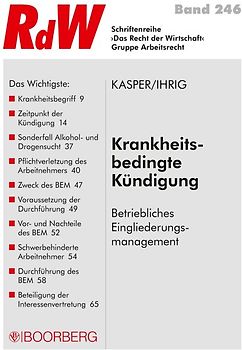 Krankheitsbedingte Kündigung