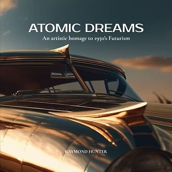 Atomic Dreams An artistic homage to 1950s futurism: Transport yourself back to the 1950s, where classic cars and glamorous women reigned supreme, a time as imagined by AI.