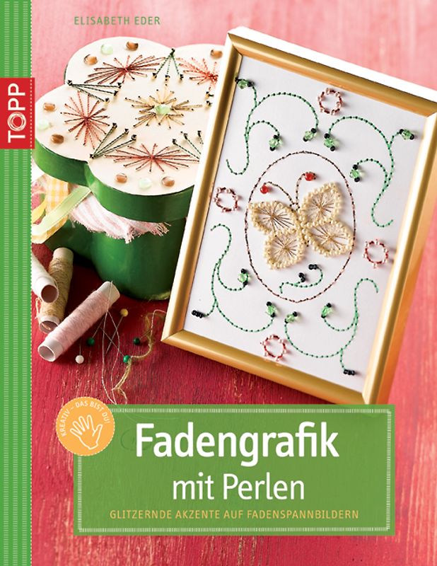 Fadengrafik mit Perlen