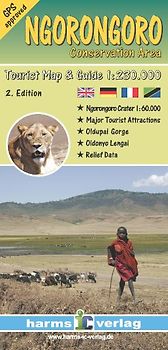Ngorongoro Conservation Area. Tourist Map & Guide. 1:230000
