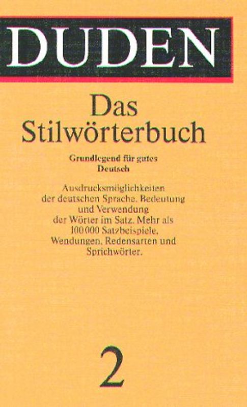 Stilwörterbuch der deutschen Sprache