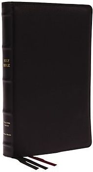 KJV Holy Bible: Large Print Thinline, Black Goatskin Leather, Premier Collection, Red Letter, Comfort Print (Thumb Indexed): King James Version
