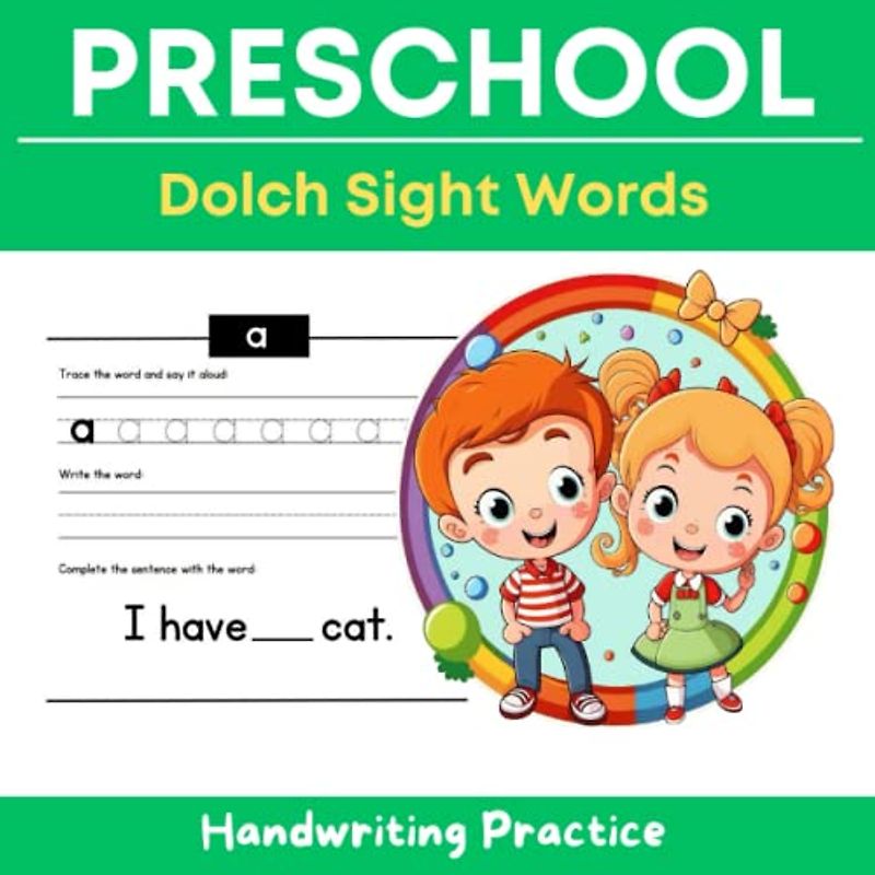 Preschool Dolch Sight Words Handwriting Practice: 39 Sight Words Workbook for Pre-Primer, Kindergarten Early education