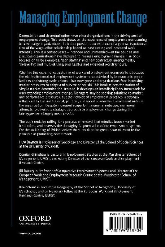 Managing Employment Change