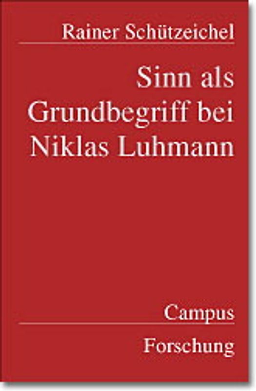 Sinn als Grundbegriff bei Niklas Luhmann