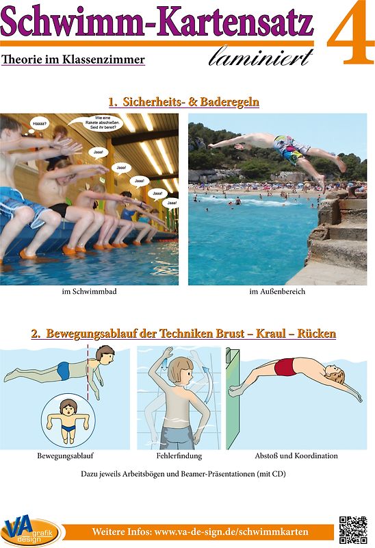 Sicherheits- & Baderegeln (unlaminiert) & Bewegungsablauf